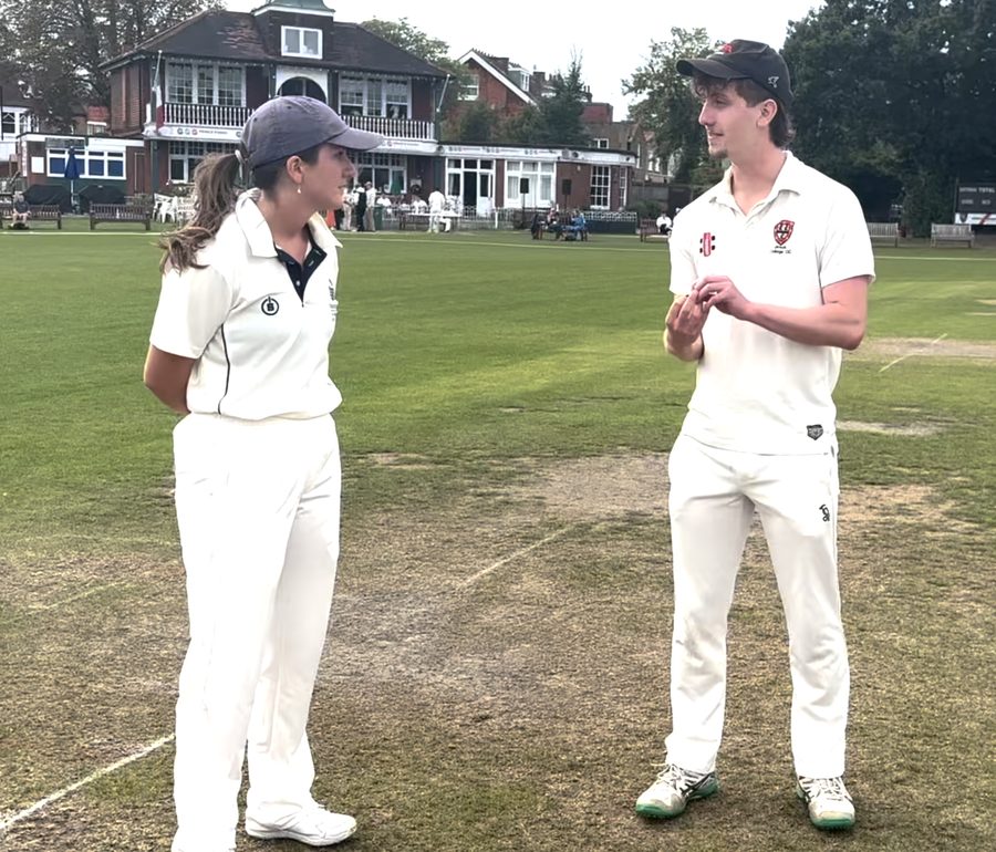 Nancy and Billy at the coin toss